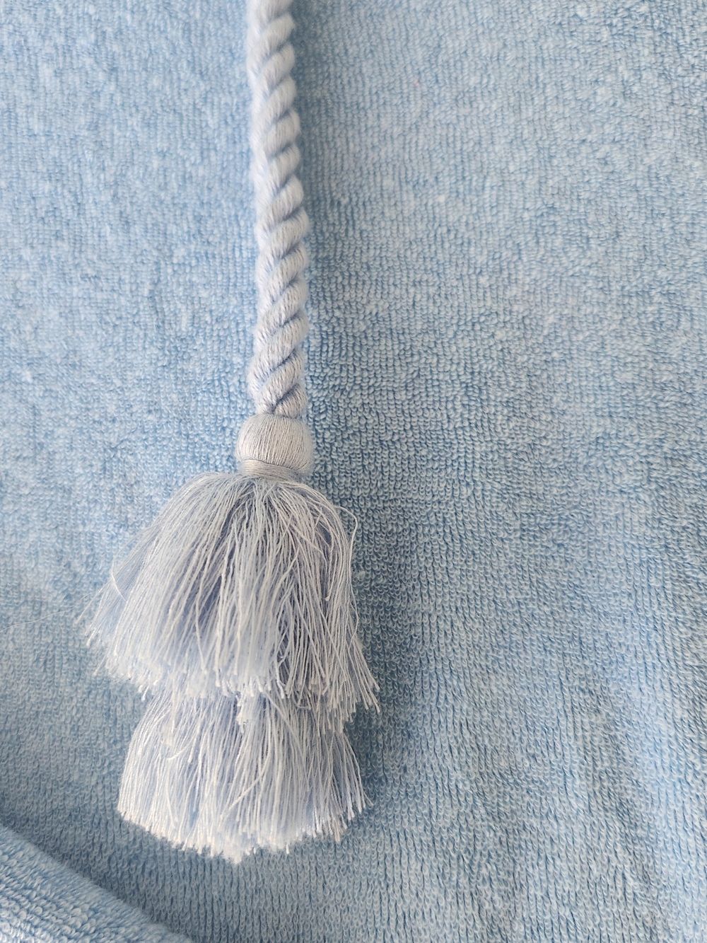 Women's Sky Blue Vineyard Vines Terry Towel Hoodie Tasseled Drawstrings Sz XL - Picture 6 of 12